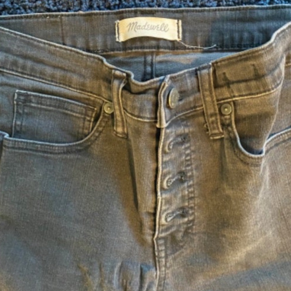 Madewell Black 9” High Rise Skinny Jeans size 26